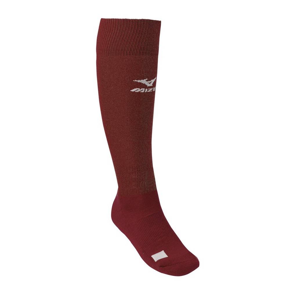 Mizuno Men's Performance Fastpitch Softball G2 Socks Burgundy (370143-JHZ)